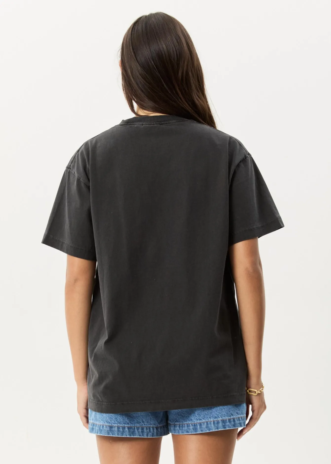 T-Shirts|Tees & Shirts<Afends Genesis - Heavyweight Boxy Tee Stone Black