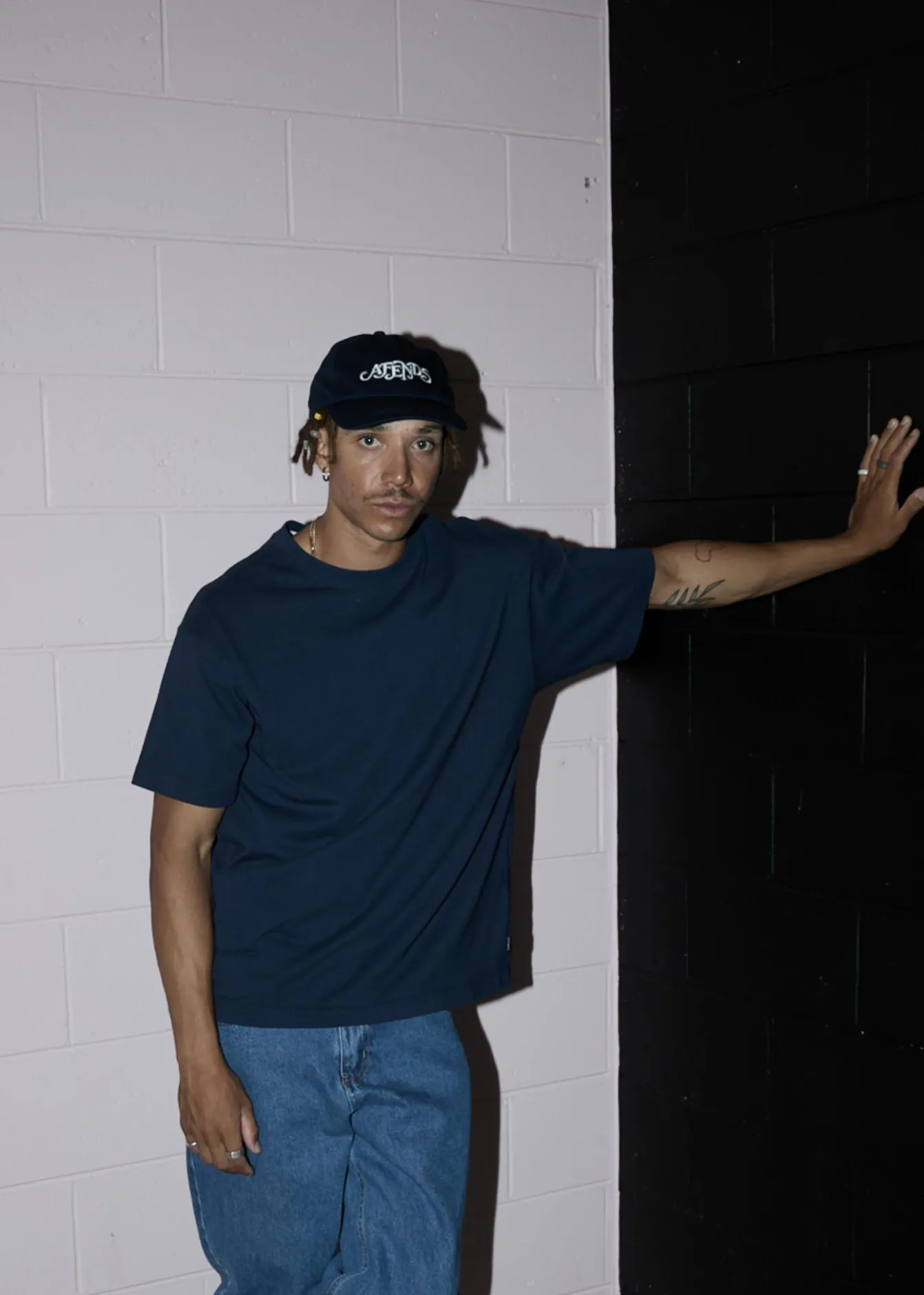 T-Shirts<Afends Genesis - Heavyweight Boxy Tee Navy