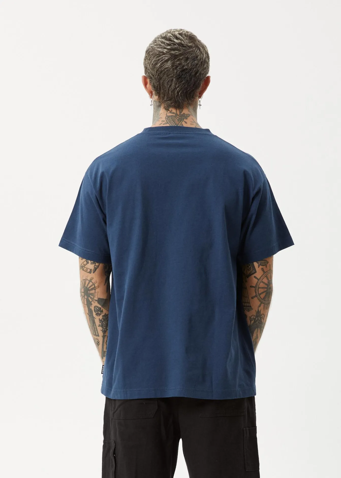 T-Shirts<Afends Genesis - Heavyweight Boxy Tee Navy