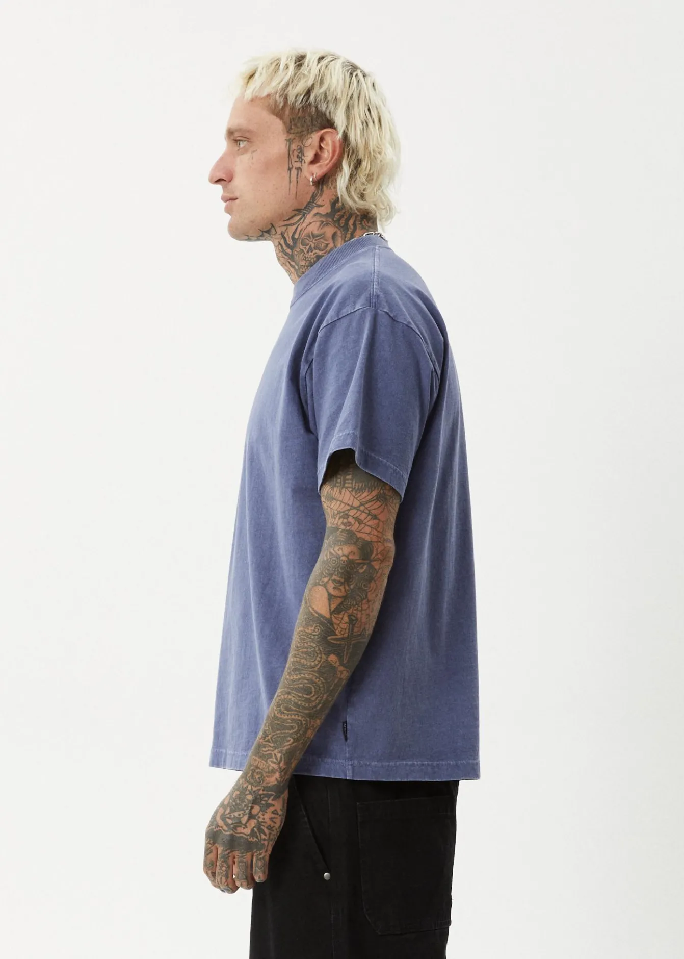 T-Shirts<Afends Genesis - Heavyweight Boxy Tee Washed Marlin