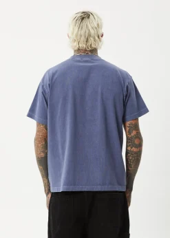 T-Shirts<Afends Genesis - Heavyweight Boxy Tee Washed Marlin