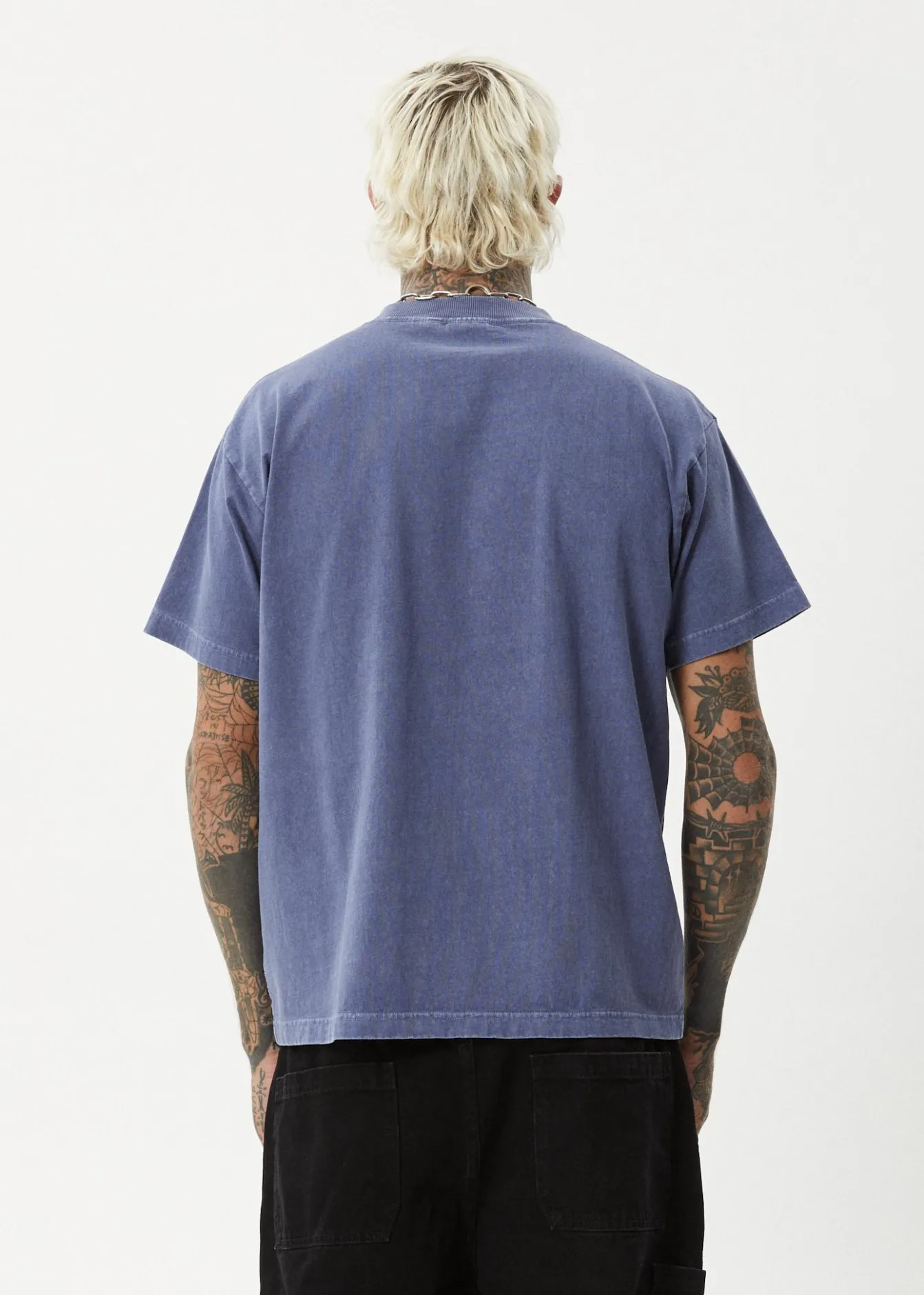 T-Shirts<Afends Genesis - Heavyweight Boxy Tee Washed Marlin