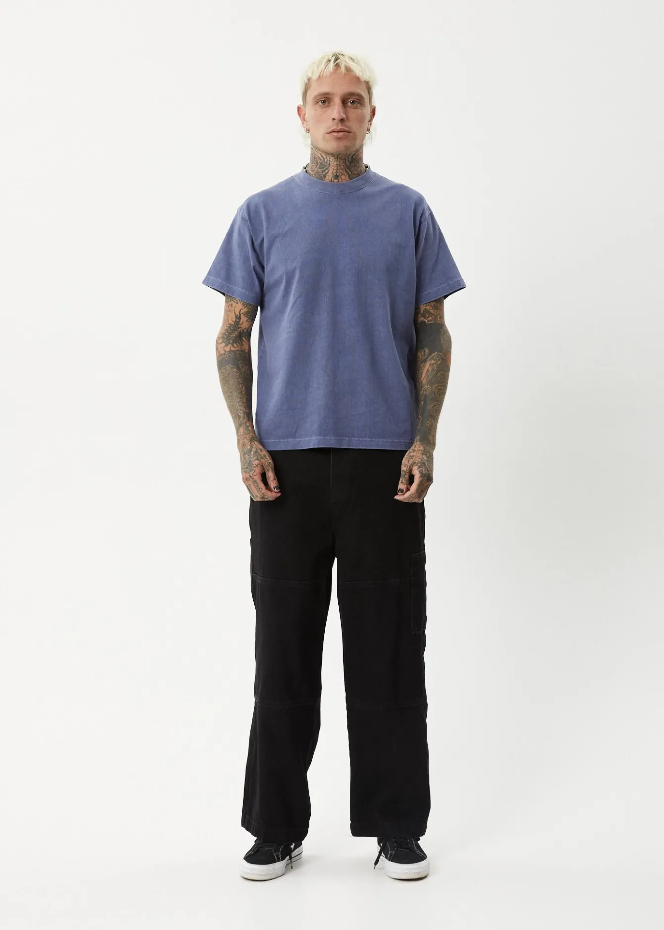 T-Shirts<Afends Genesis - Heavyweight Boxy Tee Washed Marlin