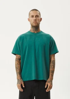 T-Shirts<Afends Genesis  - Heavyweight Boxy Tee Washed Pine