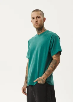 T-Shirts<Afends Genesis - Heavyweight Boxy Tee Washed Pine
