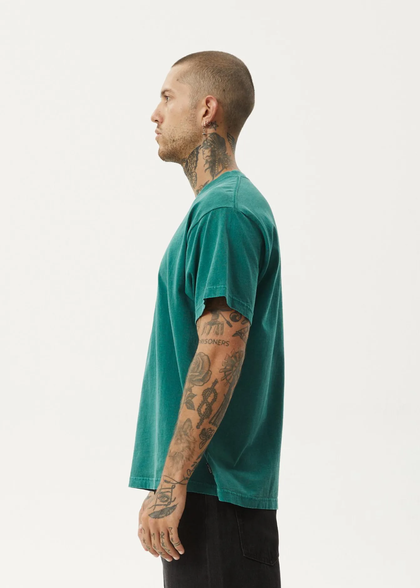 T-Shirts<Afends Genesis - Heavyweight Boxy Tee Washed Pine