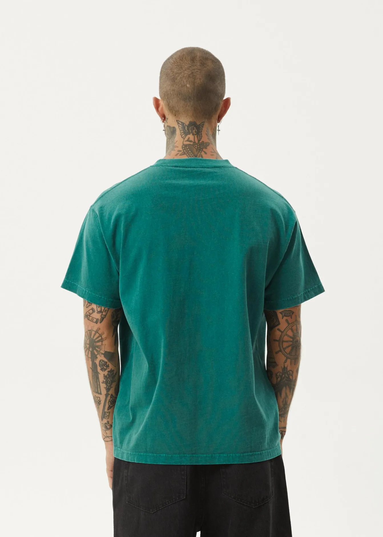 T-Shirts<Afends Genesis - Heavyweight Boxy Tee Washed Pine
