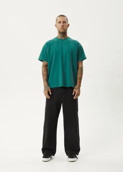 T-Shirts<Afends Genesis - Heavyweight Boxy Tee Washed Pine