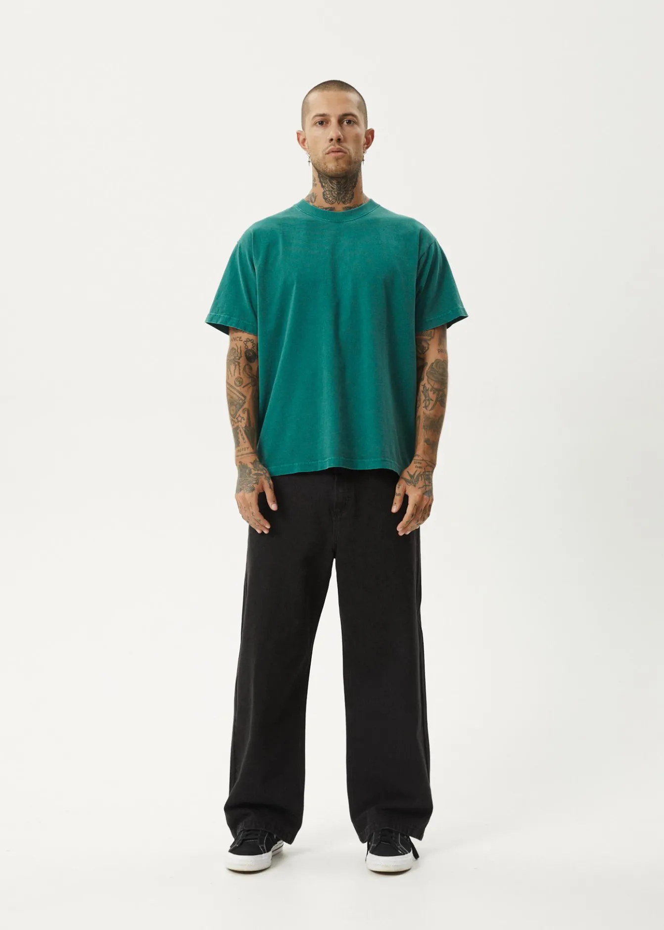 T-Shirts<Afends Genesis - Heavyweight Boxy Tee Washed Pine