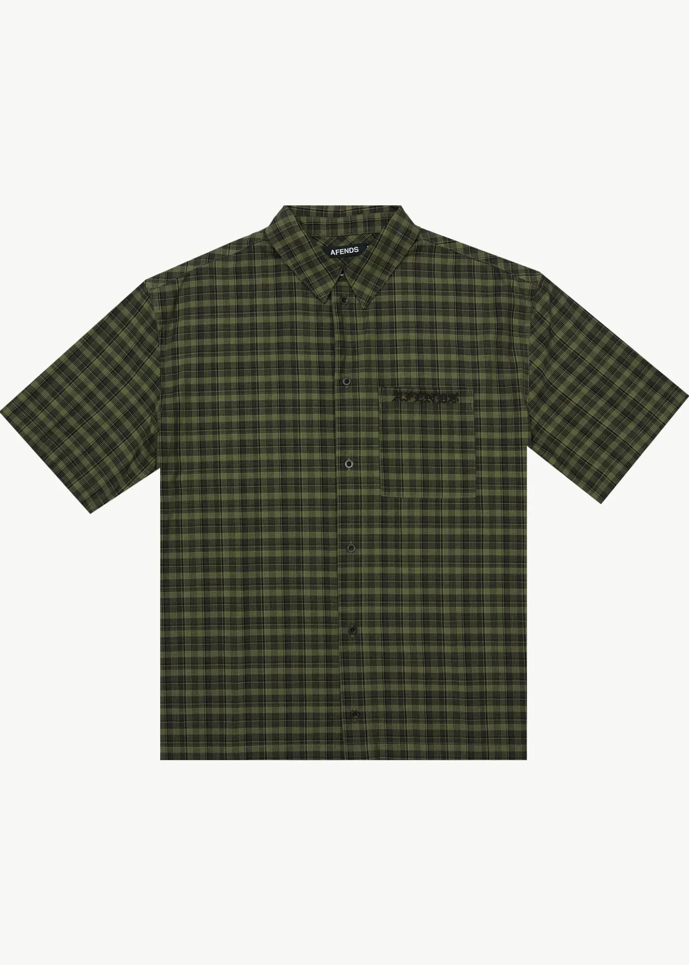 Shirts|Sets & Co-Ords<Afends Ghost - Short Sleeve Shirt Oil Green