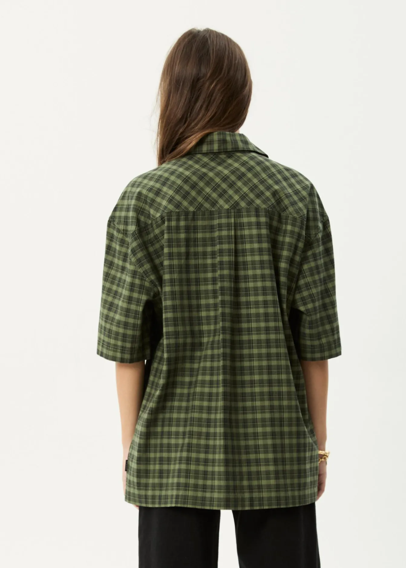Shirts|Sets & Co-Ords<Afends Ghost - Short Sleeve Shirt Oil Green