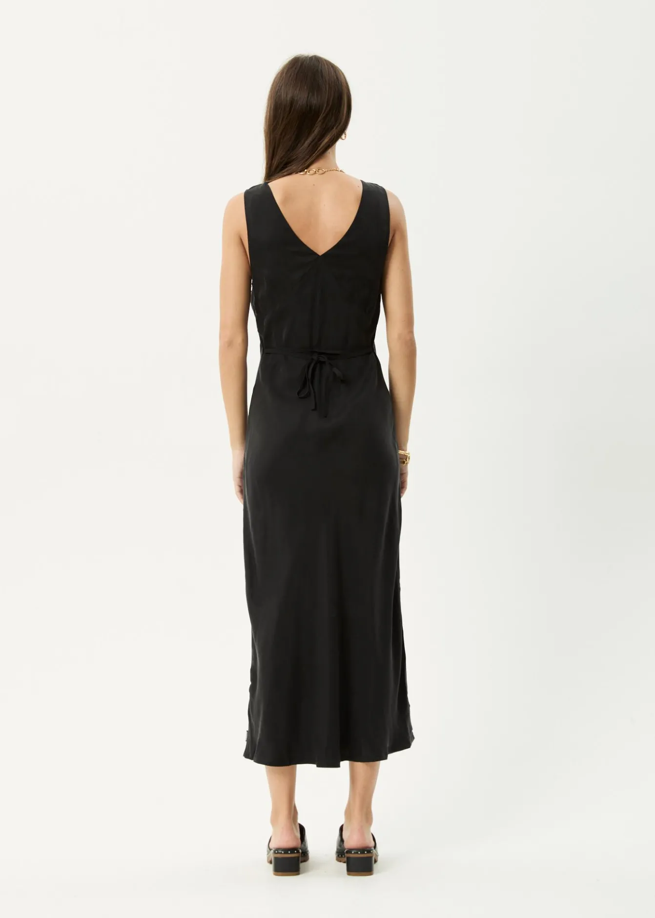 Dresses<Afends Gia - Cupro Maxi Dress Black