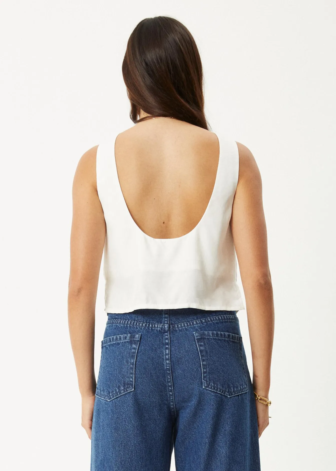Sleeveless<Afends Gia - Cupro Top Off White