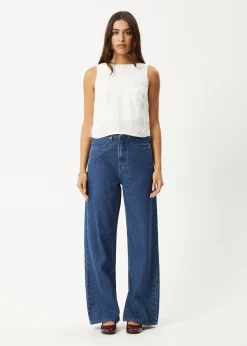 Sleeveless<Afends Gia - Cupro Top Off White