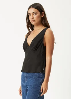 Sets & Co-Ords|Sleeveless<Afends Giselle - Cupro Sleeveless Top Black