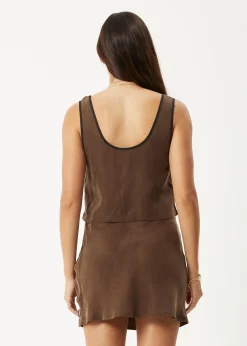 Sets & Co-Ords|Sleeveless<Afends Giselle  - Cupro Tank Coffee