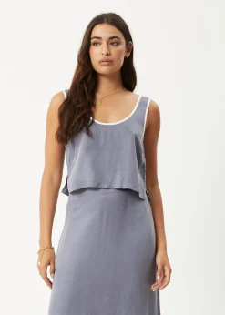 Sets & Co-Ords|Sleeveless<Afends Giselle  - Cupro Tank Marlin