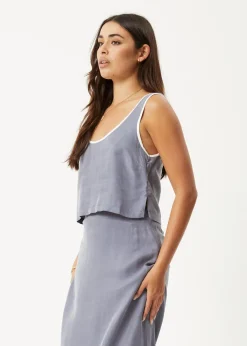 Sets & Co-Ords|Sleeveless<Afends Giselle  - Cupro Tank Marlin