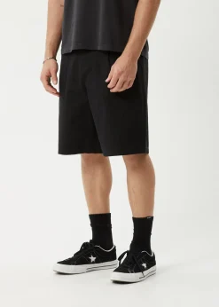 Shorts<Afends Glider  - Pleated Short 22" Black