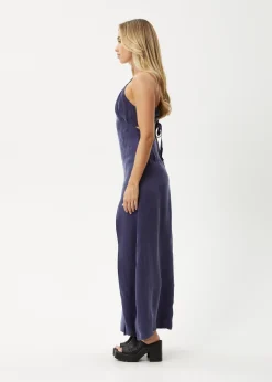 Dresses<Afends Grace - Cupro Maxi Dress Navy