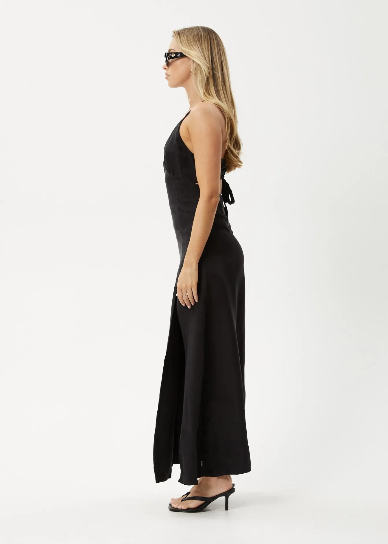 Dresses<Afends Grace - Cupro Maxi Dress Black
