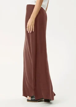 Skirts<Afends Grace  - Cupro Maxi Skirt Hazelnut