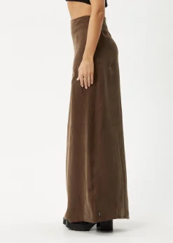 Skirts<Afends Grace - Cupro Maxi Skirt Coffee