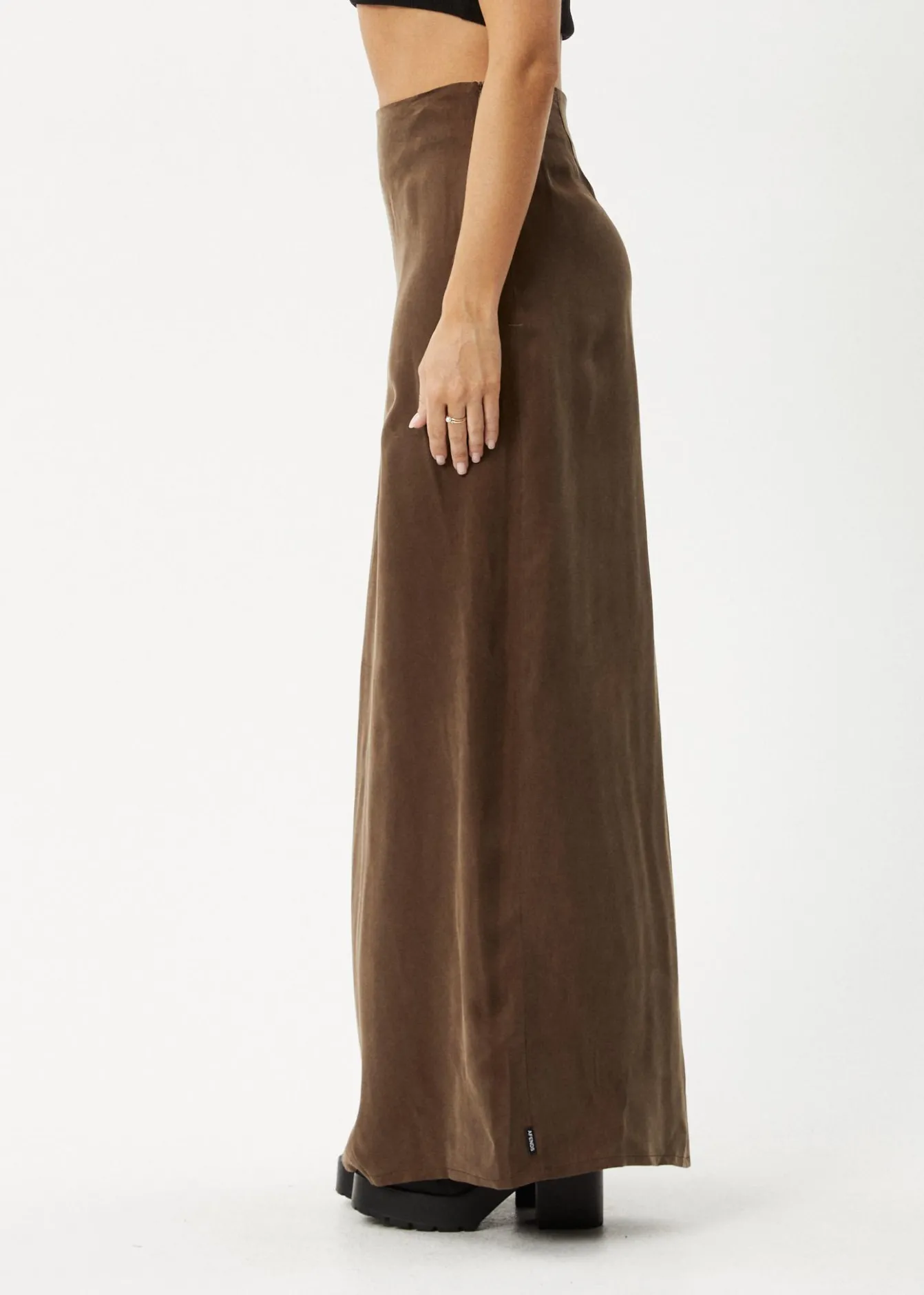 Skirts<Afends Grace - Cupro Maxi Skirt Coffee