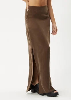 Skirts<Afends Grace - Cupro Maxi Skirt Coffee