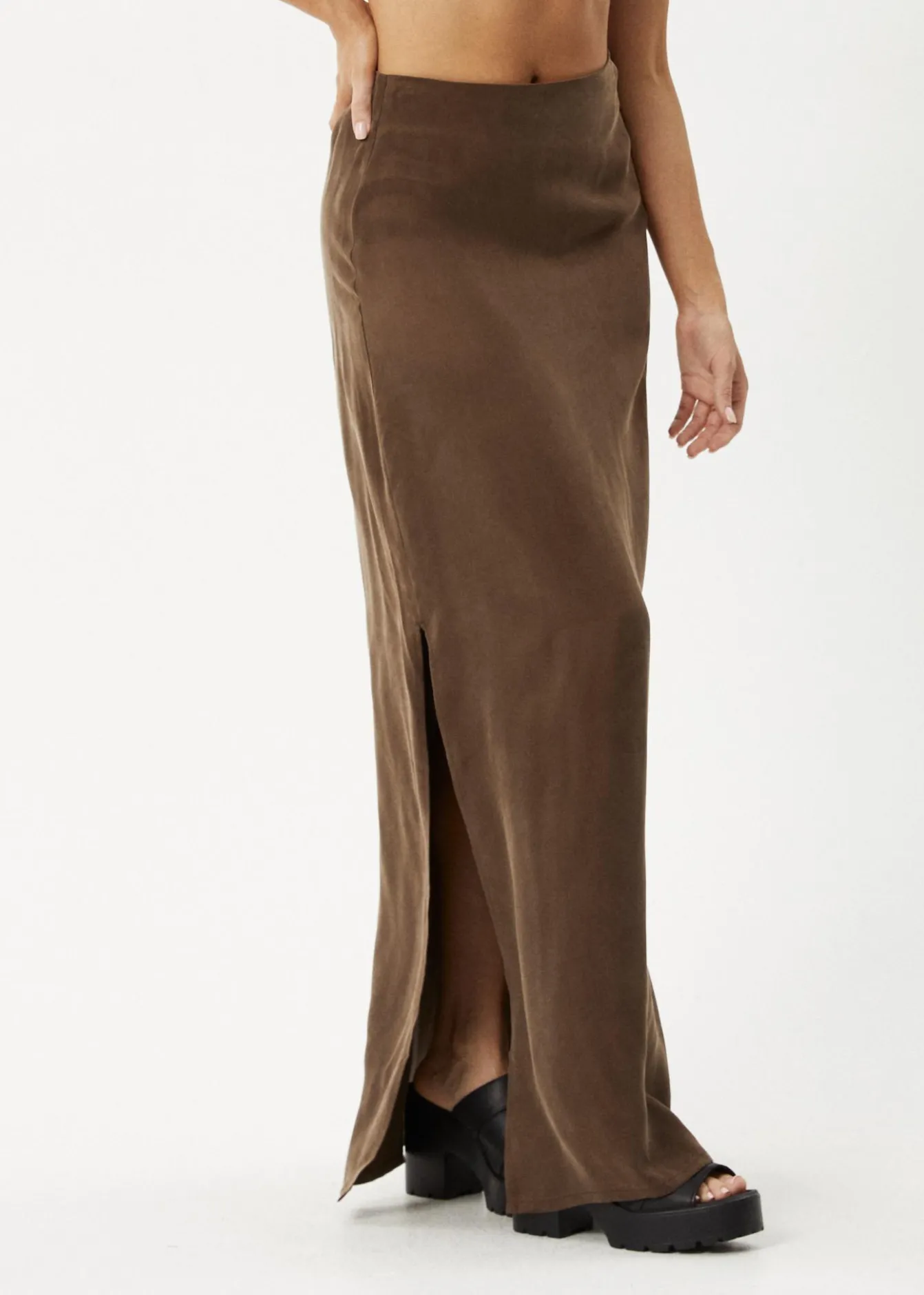 Skirts<Afends Grace - Cupro Maxi Skirt Coffee