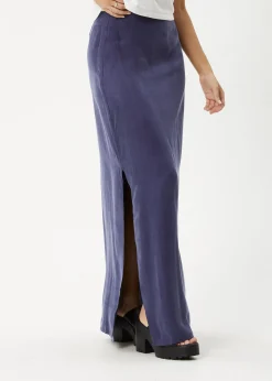 Skirts<Afends Grace - Cupro Maxi Skirt Navy