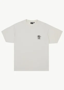 T-Shirts<Afends Graveyard  - Boxy Tee Moonbeam