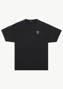 T-Shirts<Afends Graveyard  - Boxy Tee Stone Black