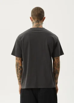 T-Shirts<Afends Graveyard  - Boxy Tee Stone Black