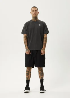 T-Shirts<Afends Graveyard  - Boxy Tee Stone Black