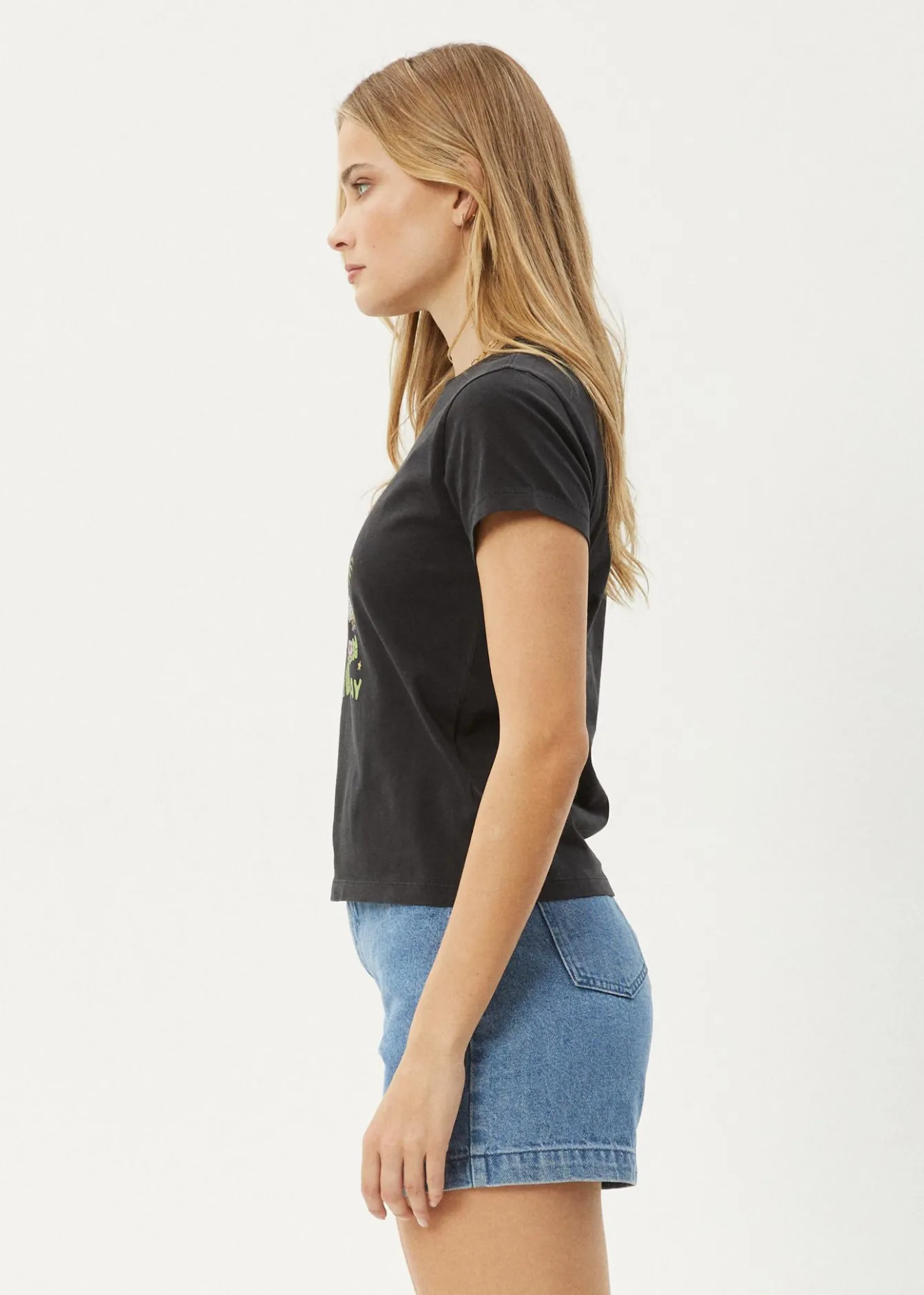 Tees & Shirts<Afends Greetings - Regular Tee Stone Black