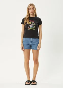 Tees & Shirts<Afends Greetings - Regular Tee Stone Black