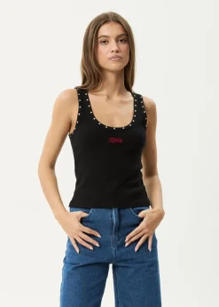 Sleeveless<Afends Hardware  -   Rib Singlet Black