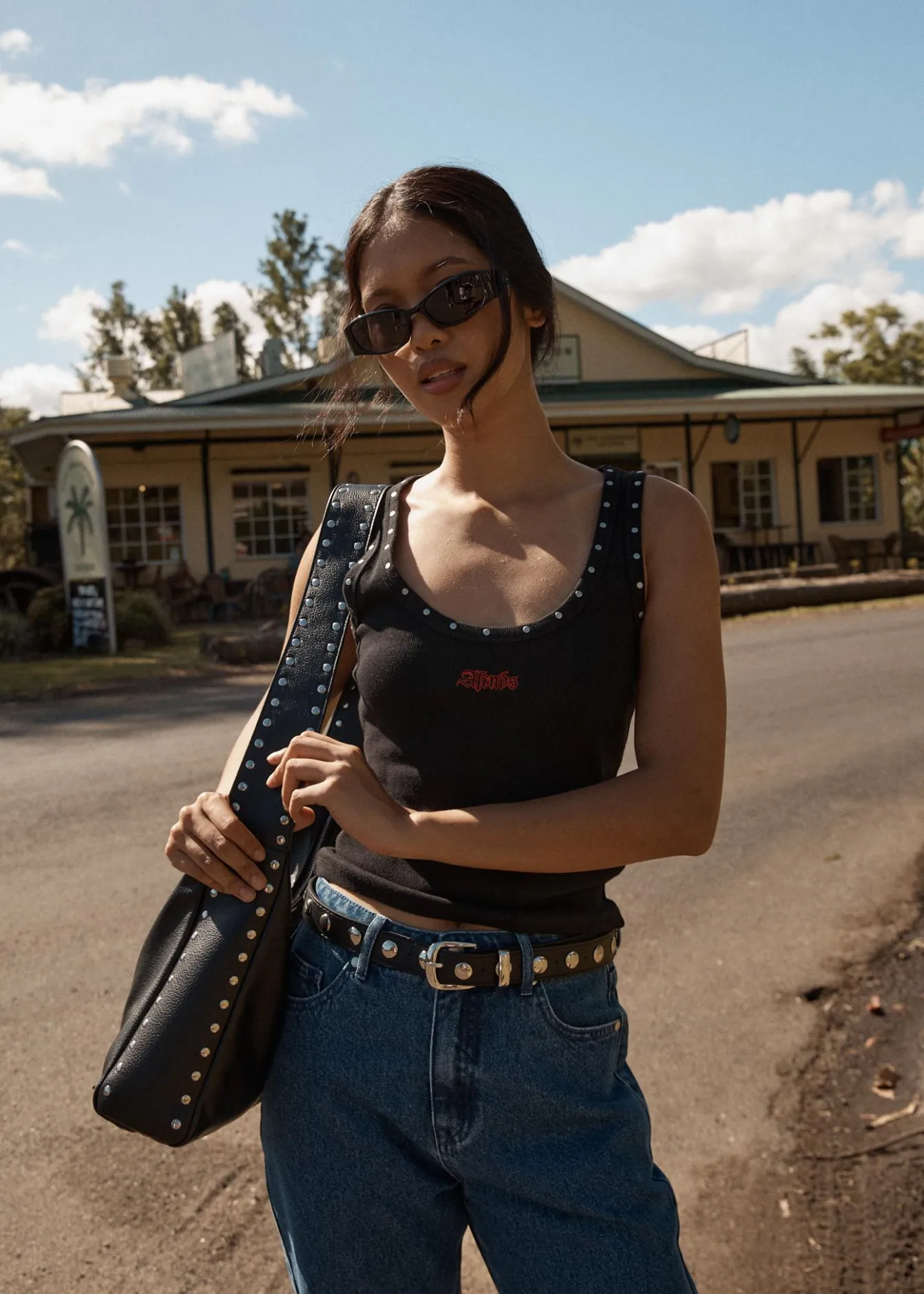Sleeveless<Afends Hardware - Rib Singlet Black