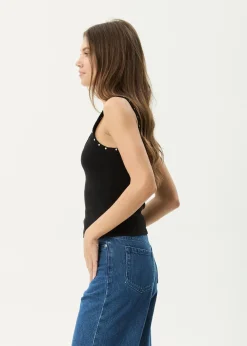 Sleeveless<Afends Hardware - Rib Singlet Black