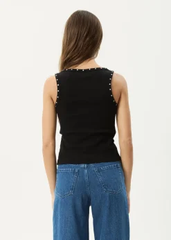 Sleeveless<Afends Hardware - Rib Singlet Black