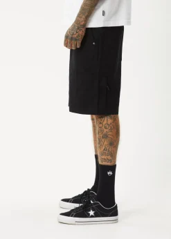 Shorts<Afends Harper  - Canvas Workwear Short 22" Black