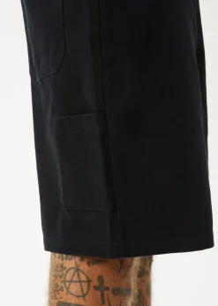 Shorts<Afends Harper  - Canvas Workwear Short 22" Black