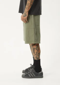 Shorts<Afends Harper - Canvas Workwear Short 22" Olive