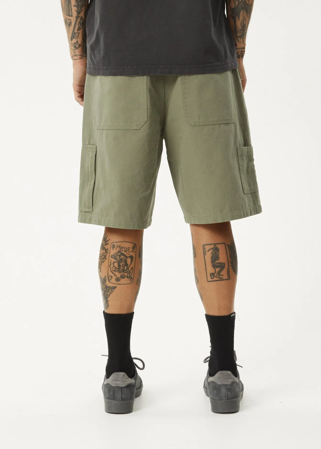 Shorts<Afends Harper - Canvas Workwear Short 22" Olive