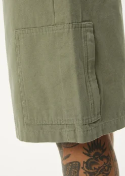 Shorts<Afends Harper - Canvas Workwear Short 22" Olive