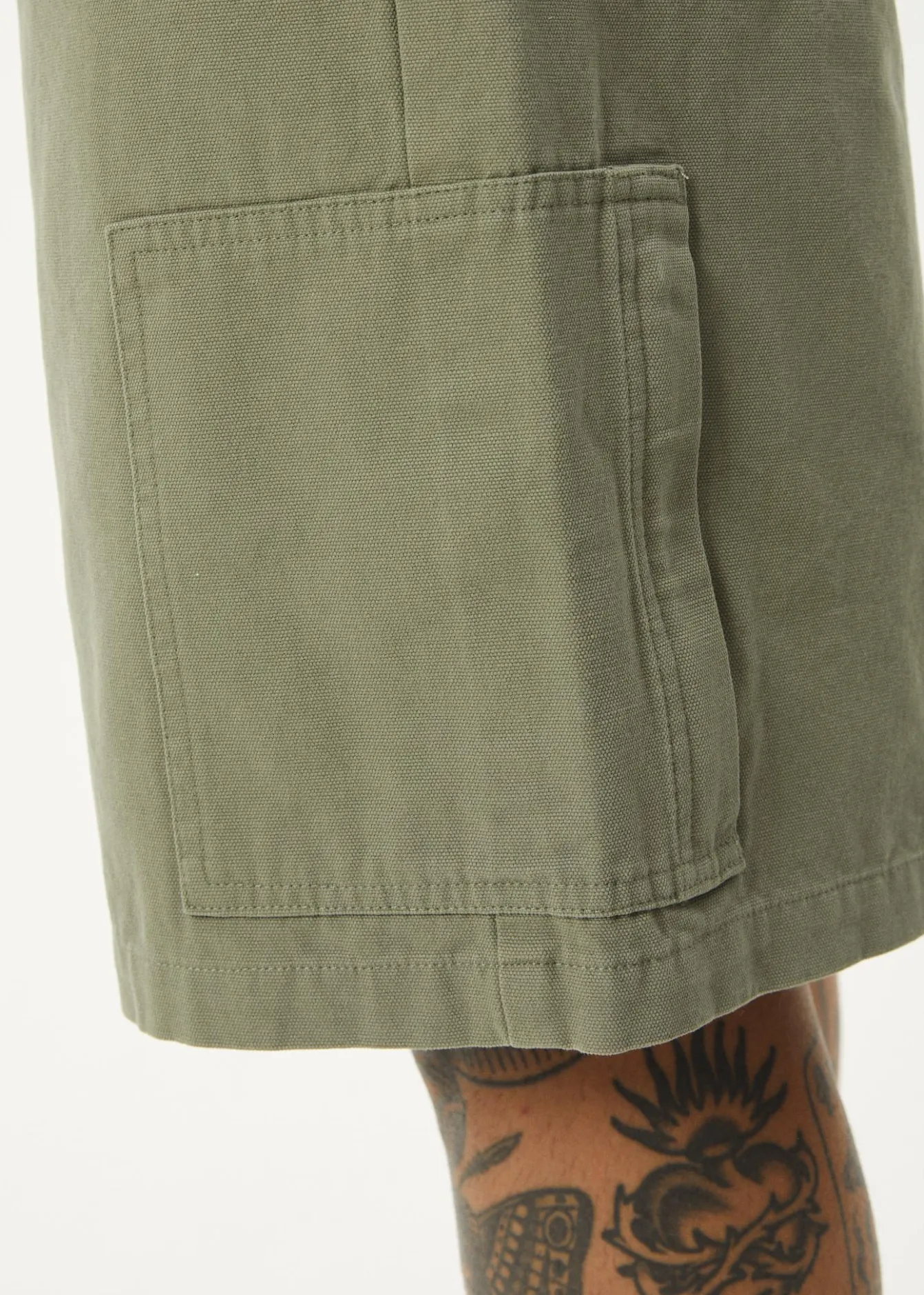 Shorts<Afends Harper - Canvas Workwear Short 22" Olive