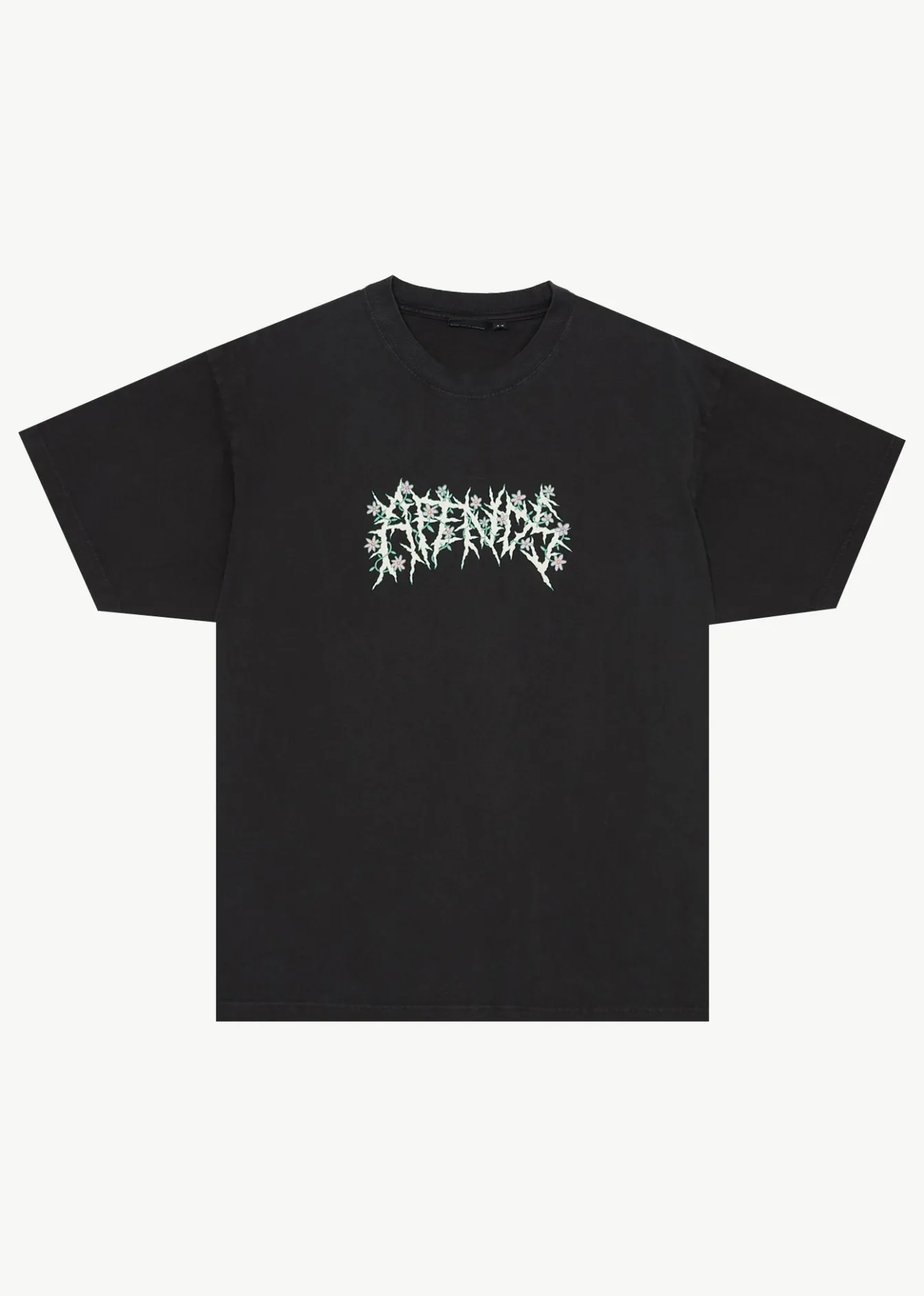 T-Shirts|Tees & Shirts<Afends Heavy Petal - Heavyweight Boxy Tee Stone Black
