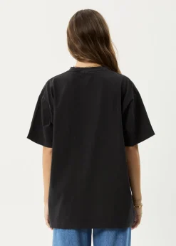 T-Shirts|Tees & Shirts<Afends Heavy Petal - Heavyweight Boxy Tee Stone Black