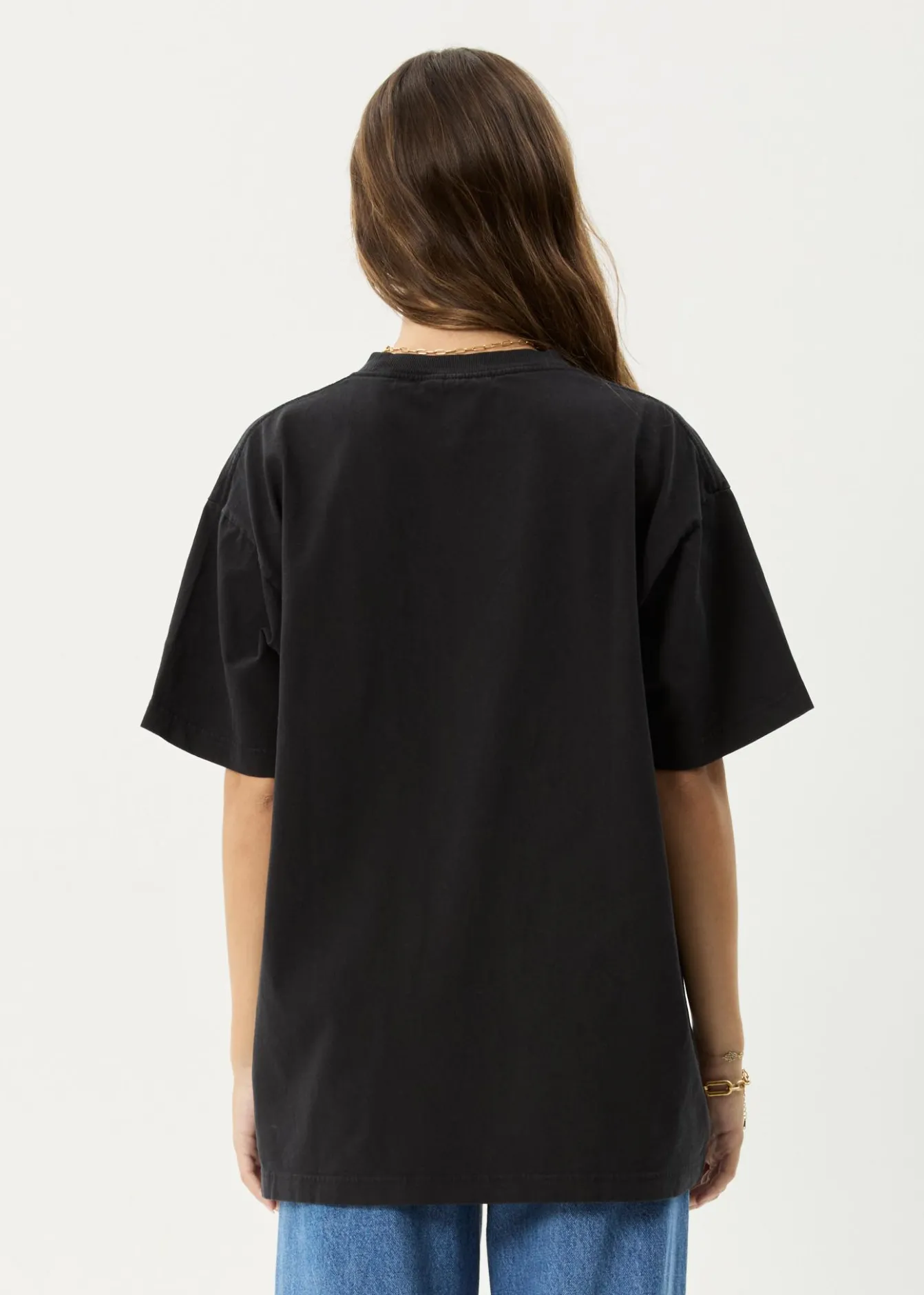 T-Shirts|Tees & Shirts<Afends Heavy Petal - Heavyweight Boxy Tee Stone Black